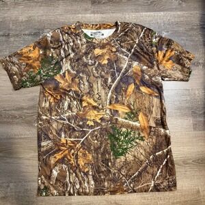 Realtree Edge Camo T Shirt Men's Short Sleeve Performance Hunting L